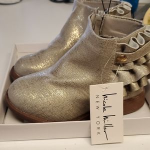 Brand New Toddler Nicole Miller Booties w ruffles